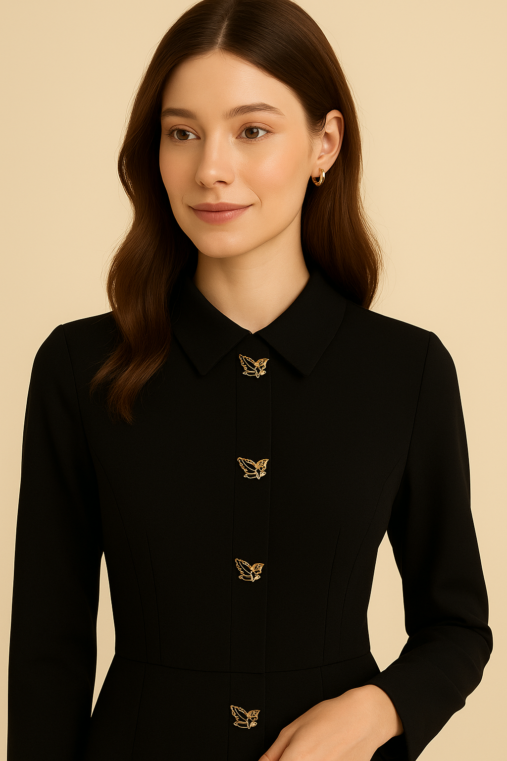 Elegant Butterfly Rhinestone Button – 25x18mm