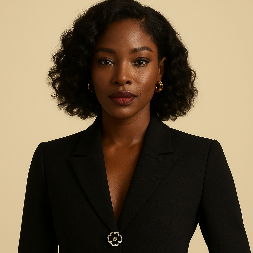 Black Flower Crystal Button – Chic Elegance in Every Detail