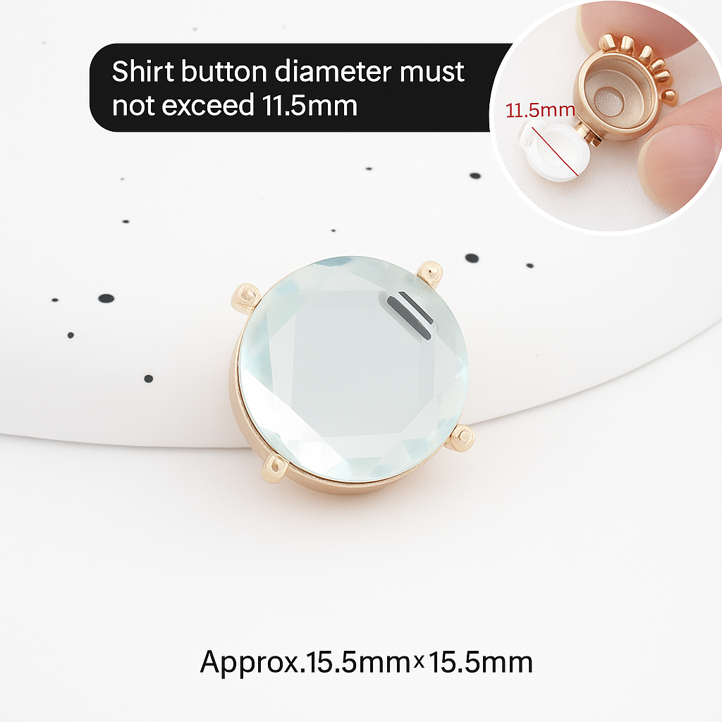 Elegant Crystal-Style Glass Button