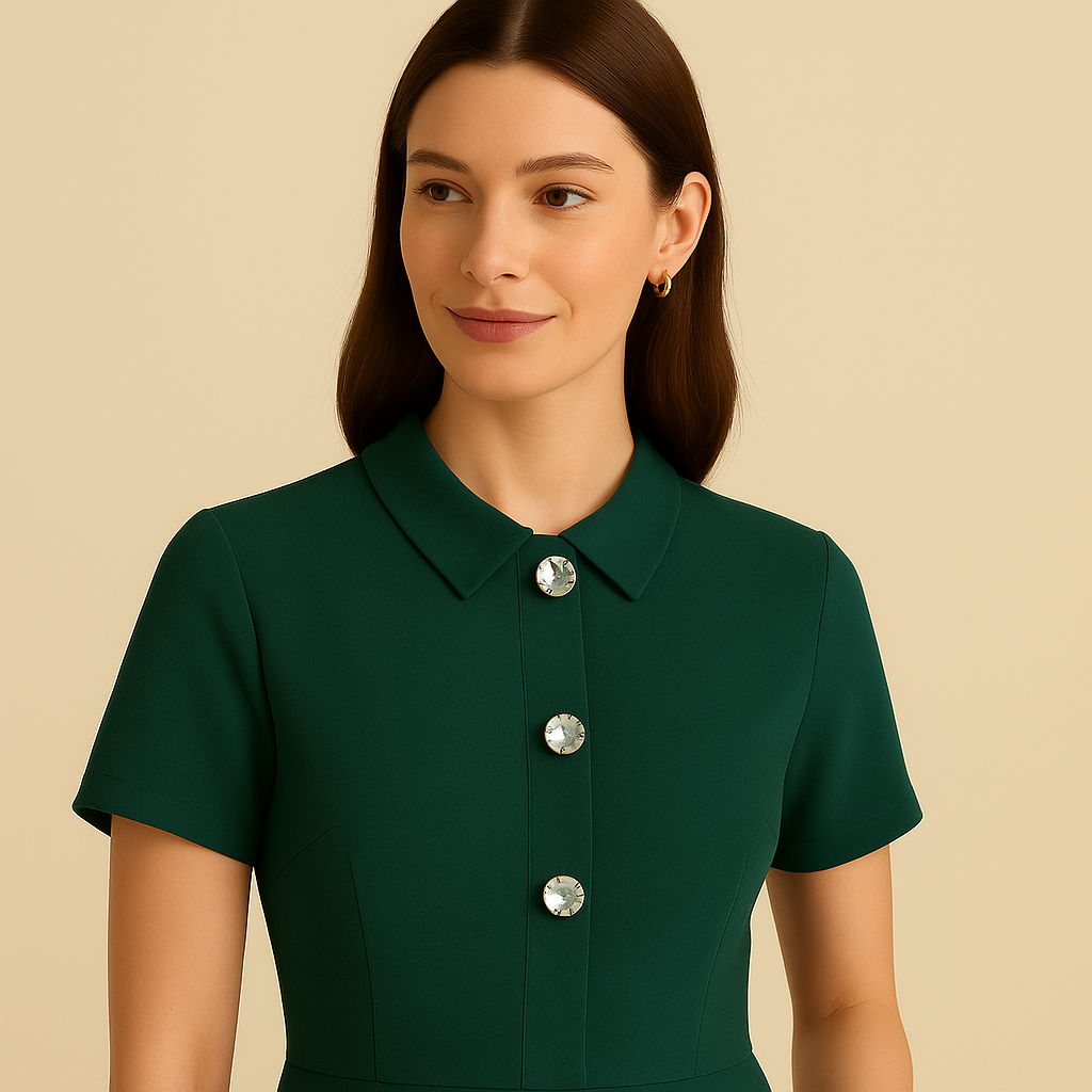 Elegant Crystal-Style Glass Button