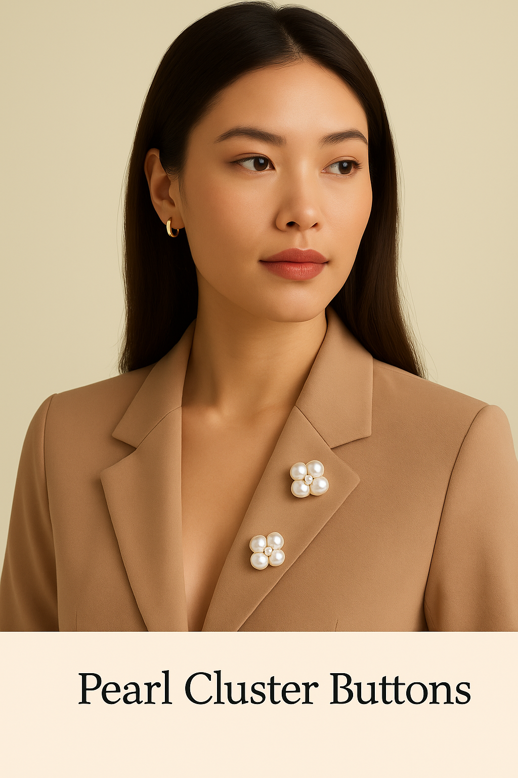 Elegant Genuine Pearl Cluster Button