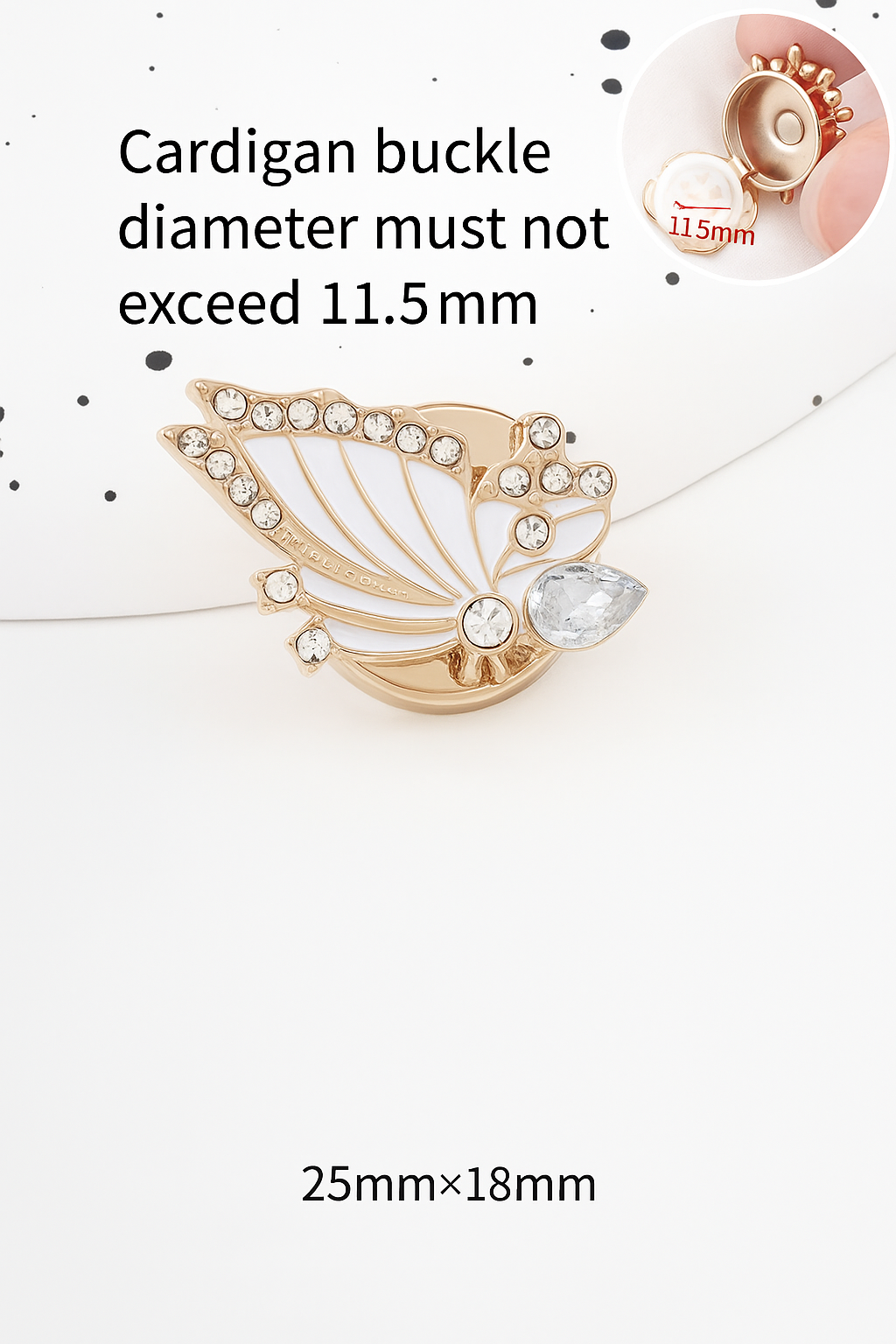 ✨ Elegant Butterfly Crystal Button – Redefine Classic Elegance