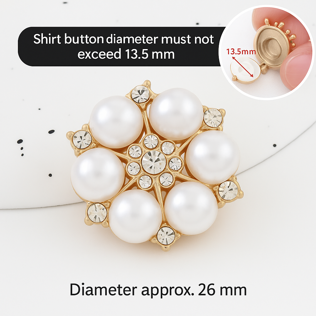 Luxury Rhinestone & Pearl Decorative Buttons – Transform Your Outfit Instantly